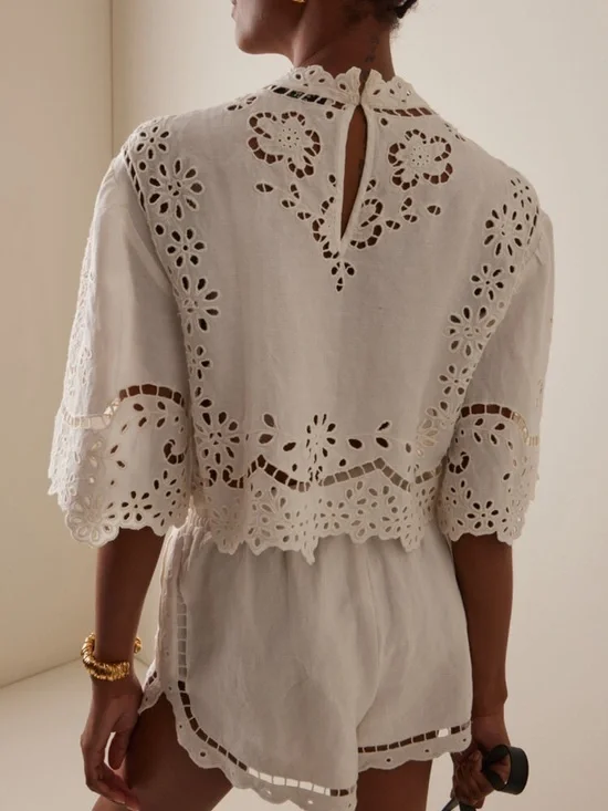 Sea NY Lulu embroidered linen top NWOT!! - Picture 3 of 6